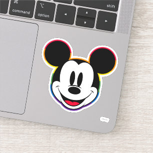 Sticker Tête arc-en-ciel Mickey classique