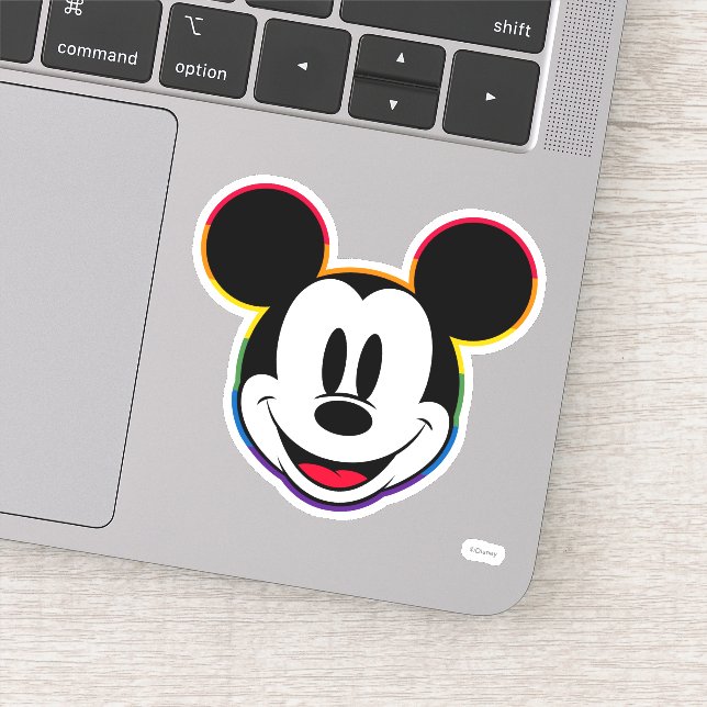 Sticker Tête arc-en-ciel Mickey classique (Détail)