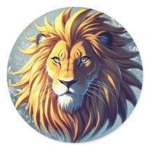 Sticker Tête de Lion Gras - Design de Fierce pour 