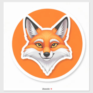 Sticker Tête de renard vibrant