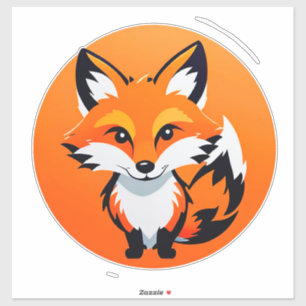 Sticker Tête de renard vibrant