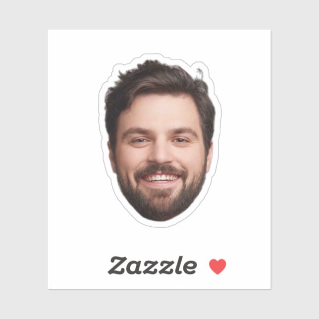 Sticker Tête personnalisée découpée drôle (Feuille)