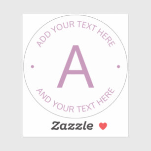 Sticker Texte circulaire de base moderne Violet clair