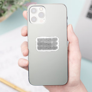 Sticker Texte de culte en gris