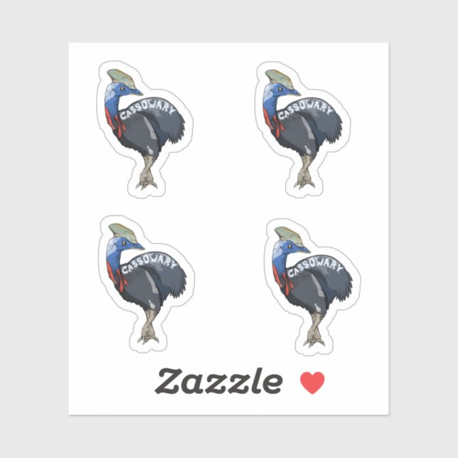 Sticker texte de la dent de couleur cassowary (Feuille)