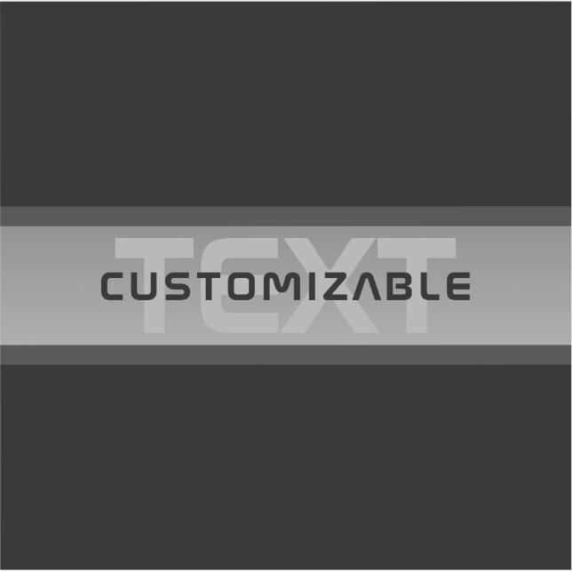 Sticker Texte en calques personnalisable moderne | Noir et (Devant)