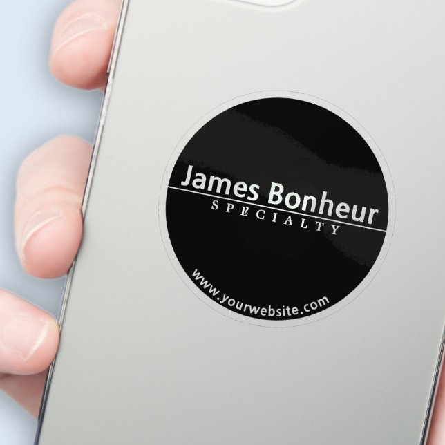 Sticker Texte moderne transparent ou opaque simple en noir (Créateur téléchargé)