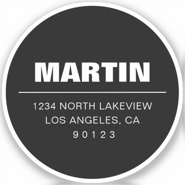 Sticker Texte modifiable en gras élégant (Recto)