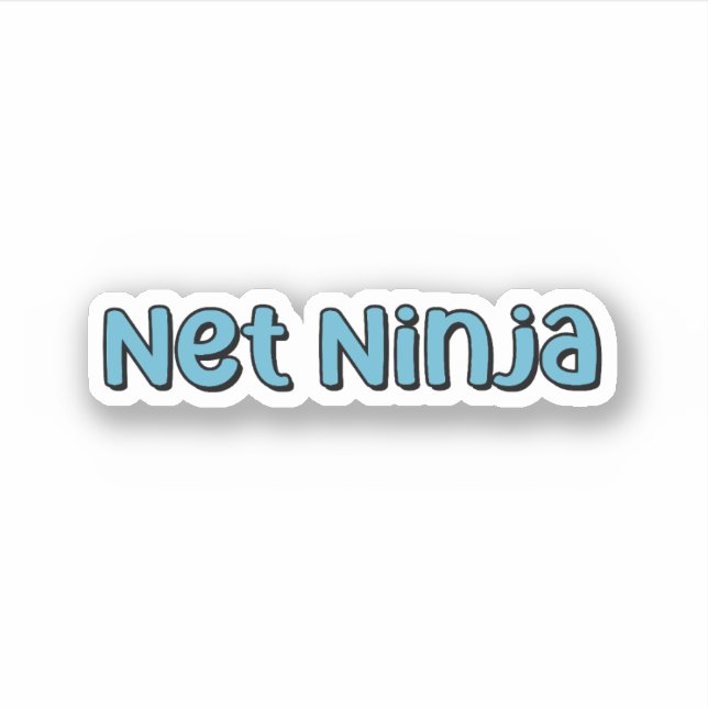 Sticker Texte Net Ninja Blue Retro Pickleball (Devant)