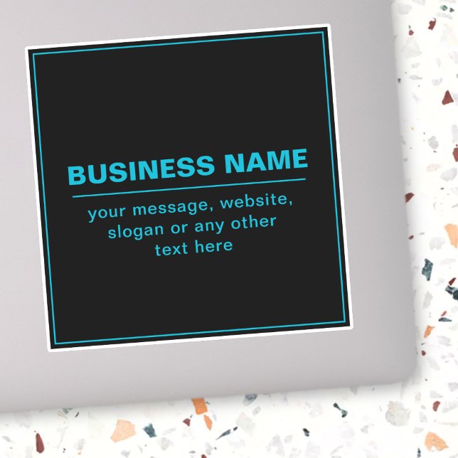 Sticker Texte personnalisable pour l'entreprise, etc. Noir (Créateur téléchargé)