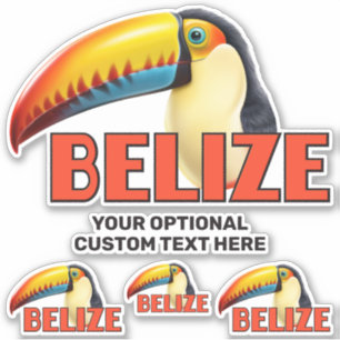 Sticker Texte personnalisé BELIZE Toucan