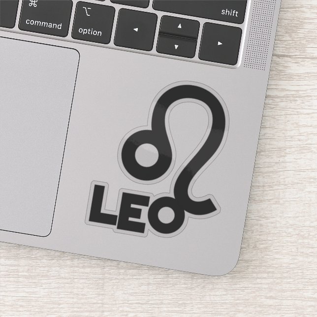 Sticker Texte personnalisé pour le signe du zodiaque Leo B (Détail)