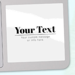 Sticker Texte rétro-moderne élégant Noir & Blanc