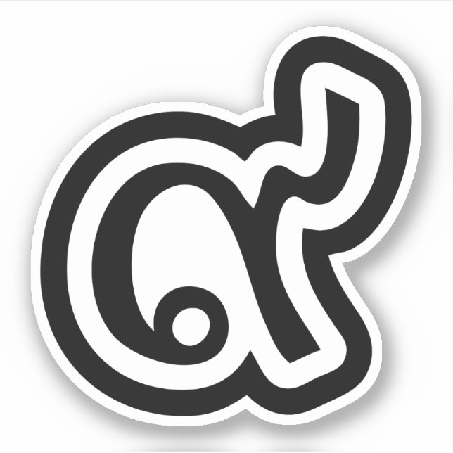 Sticker Thaïlande Lucky Number 9 / Neuf / ๙ (Gao/Kao) Thai (Devant)