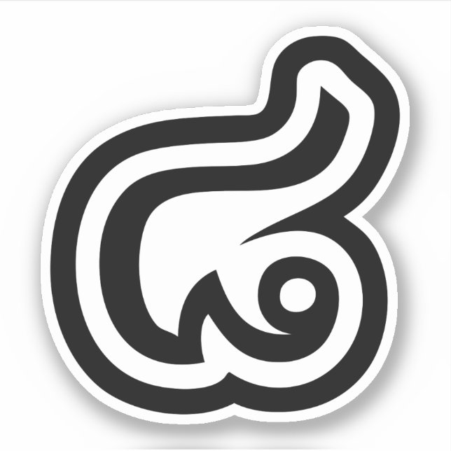 Sticker Thaïlande Numéro 8 / Huit / ๘ (Mauvais/Paire) Thaï (Devant)
