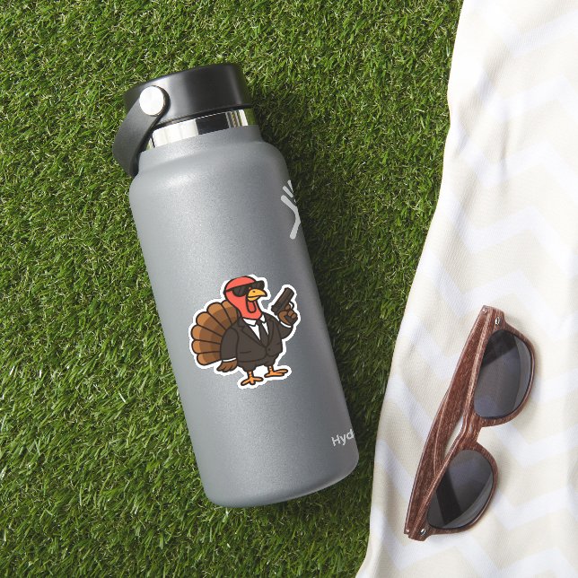 Sticker Thanksgiving Turquie avec Citrouille Pie Essential (HydroFlask Insitu)