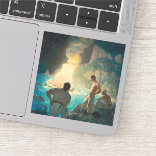 Sticker The Burning of the Bounty, 1940 par N. C. Wyeth