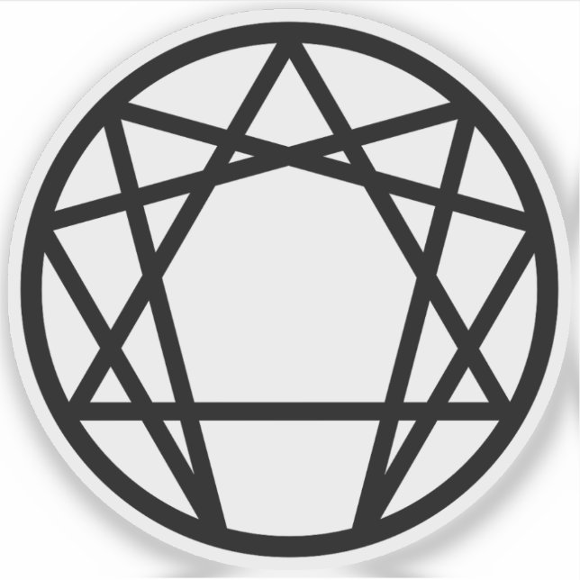 Sticker The Enneagram (black) (Devant)
