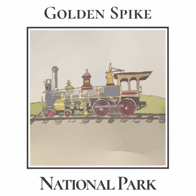 Sticker The Jupiter Locomotive at Promontory (Recto)