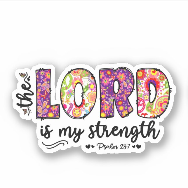 Sticker The Lord is My Strength (Devant)