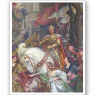 Sticker The Two Crowns c. 1900 par Sir Frank Dicksee
