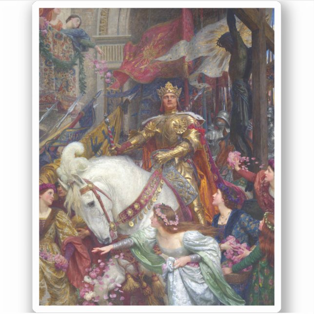 Sticker The Two Crowns c. 1900 par Sir Frank Dicksee (Devant)