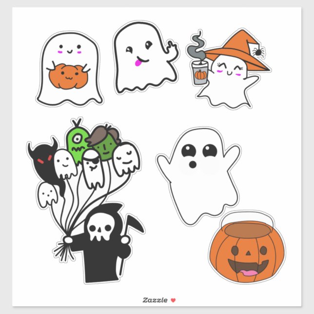 Sticker Théème d'Halloween (Feuille)