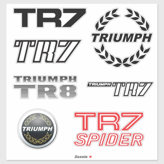 Sticker Thème de badge Triumph TR7 (Feuille)