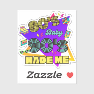 Sticker Thème de fille des années 80