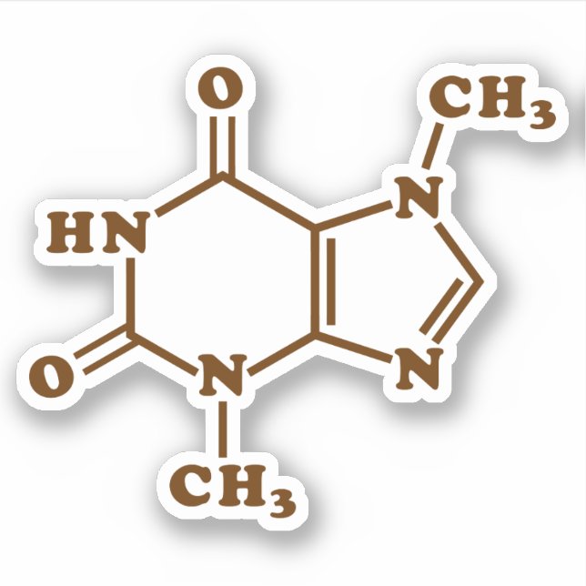 Sticker Théobromine au chocolat Formule chimique moléculai (Devant)