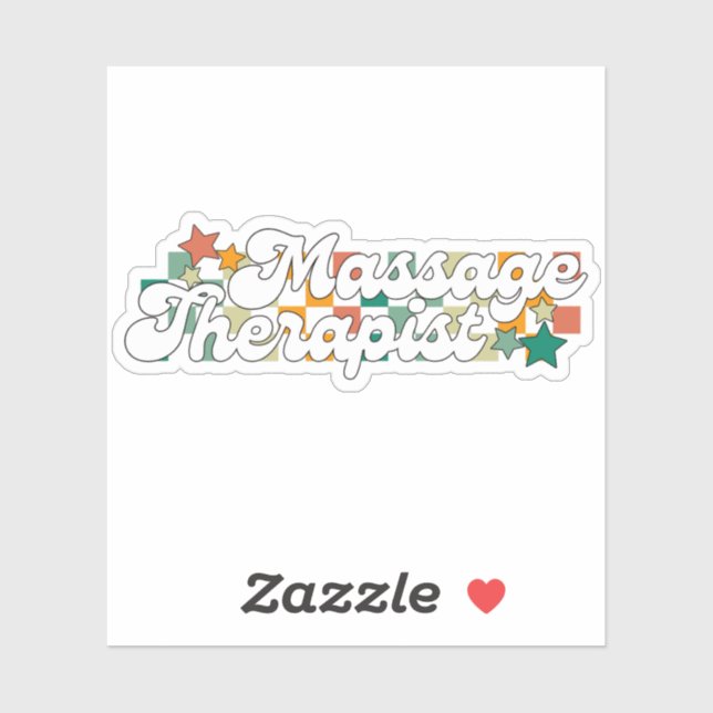 Sticker Thérapeute de massage rétro (Feuille)