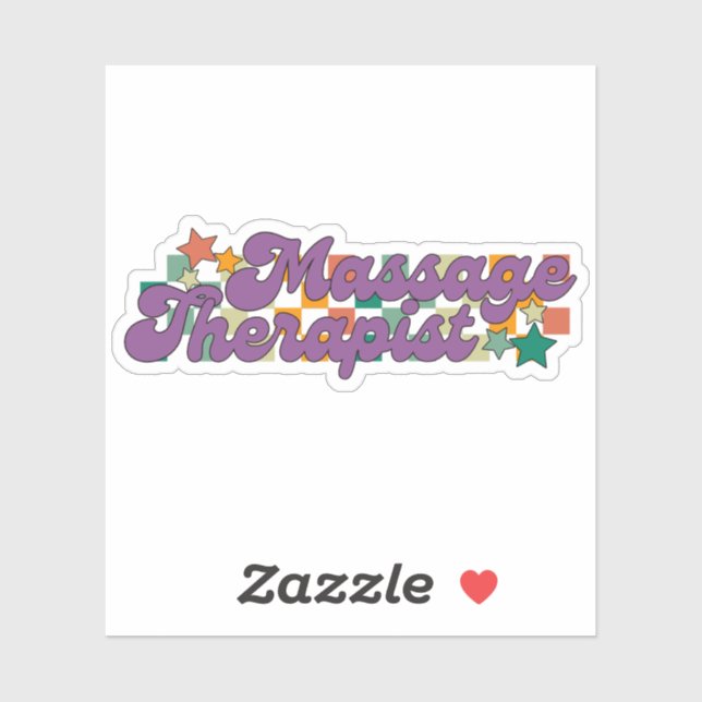 Sticker Thérapeute de massage rétro (Feuille)