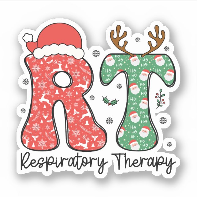 Sticker Thérapeute respiratoire RT Noël (Devant)
