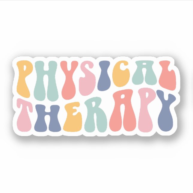Sticker Thérapie physique, physiothérapeute adjoint PTA (Devant)