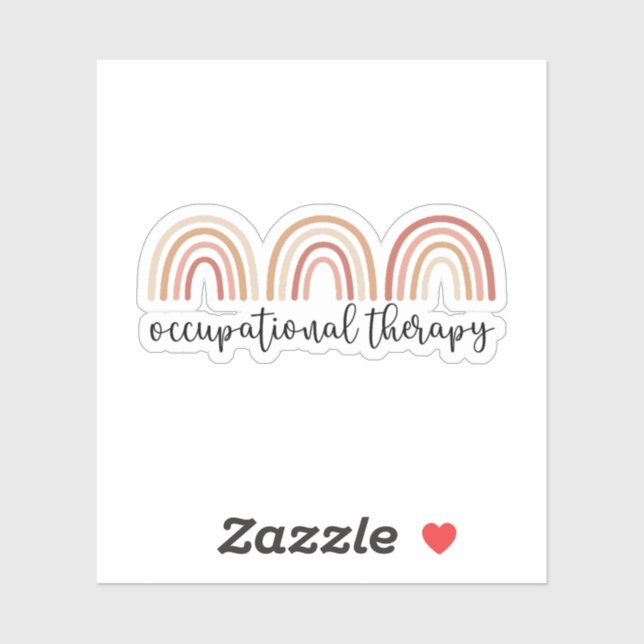 Sticker Thérapie professionnelle mignonne OT Rainbow (Feuille)