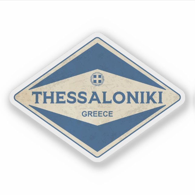 Sticker Thessalonique Grèce Vintage (Devant)