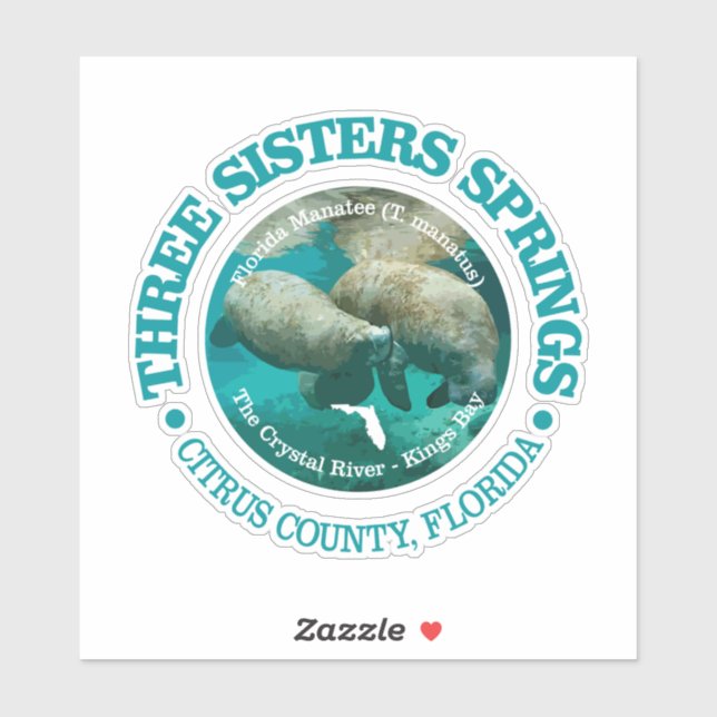 Sticker Three Sisters Springs (rd) (Feuille)