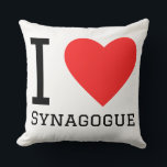 Sticker Throw Pillow<br><div class="desc">I love synagogue ,  for judaism lover</div>