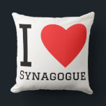 Sticker Throw Pillow<br><div class="desc">I love synagogue ,  for judaism lover</div>