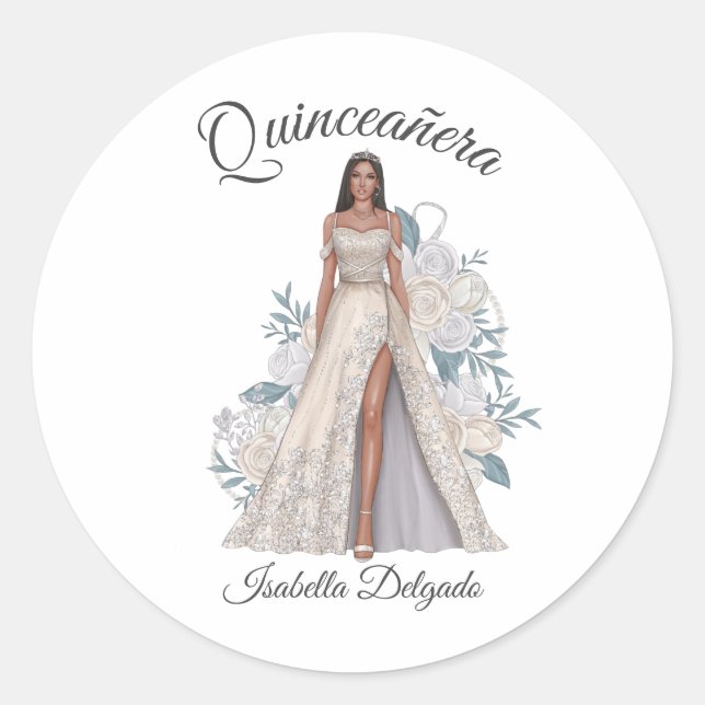 Sticker Tiara de la princesse Quinceanera (Devant)