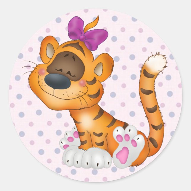 Sticker/Tiger Classic Round Sticker (Front)