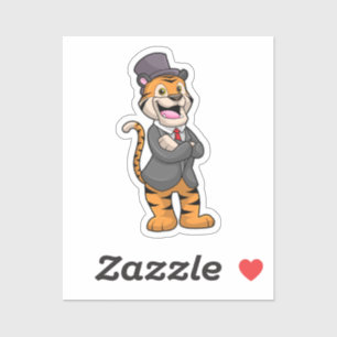 Sticker Tiger comme chambre avec veste et Casquette