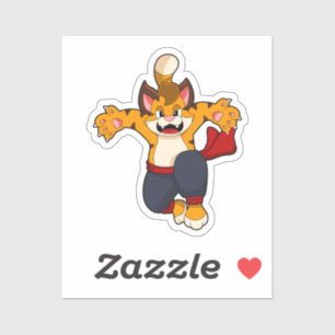 Sticker Tiger dans les arts martiaux Karate