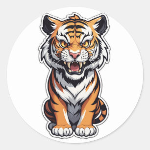 Sticker Tiger Majestic - Libérez la puissance indo