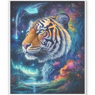Sticker Tigre cosmique