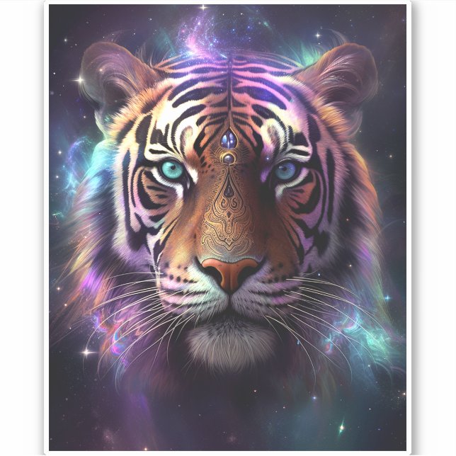 Sticker Tigre cosmique (Devant)