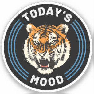 Sticker Tigre en colère l'humeur d'aujourd'hui animal en c