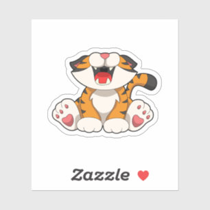 Sticker Tigre rougissant