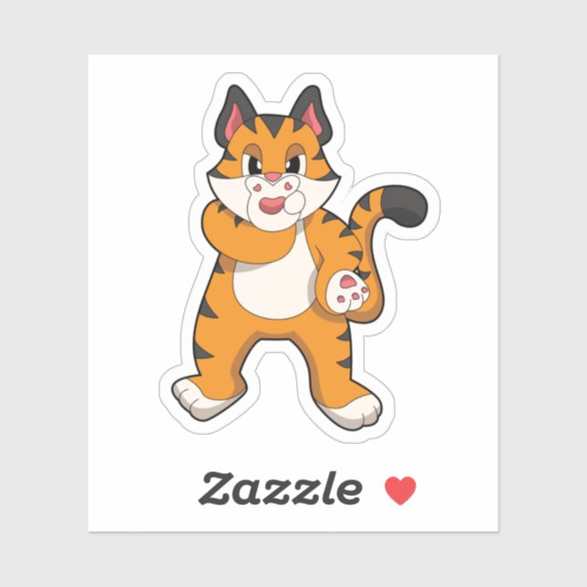 Sticker Tigre silencieux (Feuille)