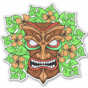 Sticker Tiki mask